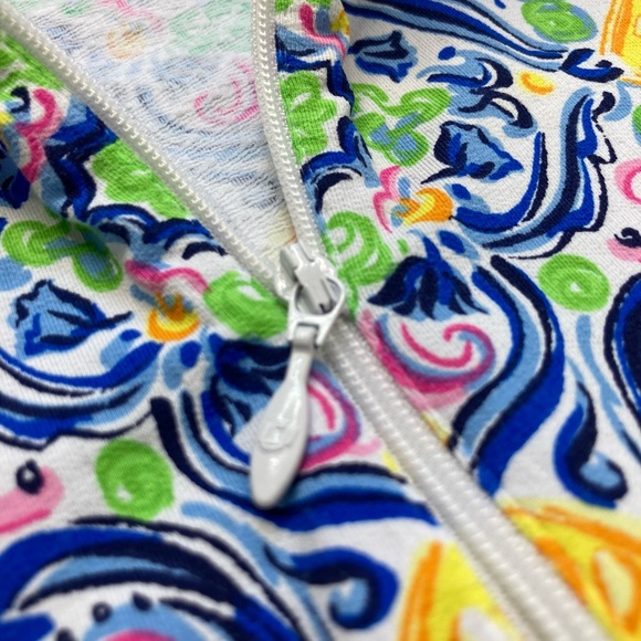 IBKUL Top Nora Print Long Sleeve Mock Neck 1/4 Zip UPF 50+, Size Small - Picture 8 of 16